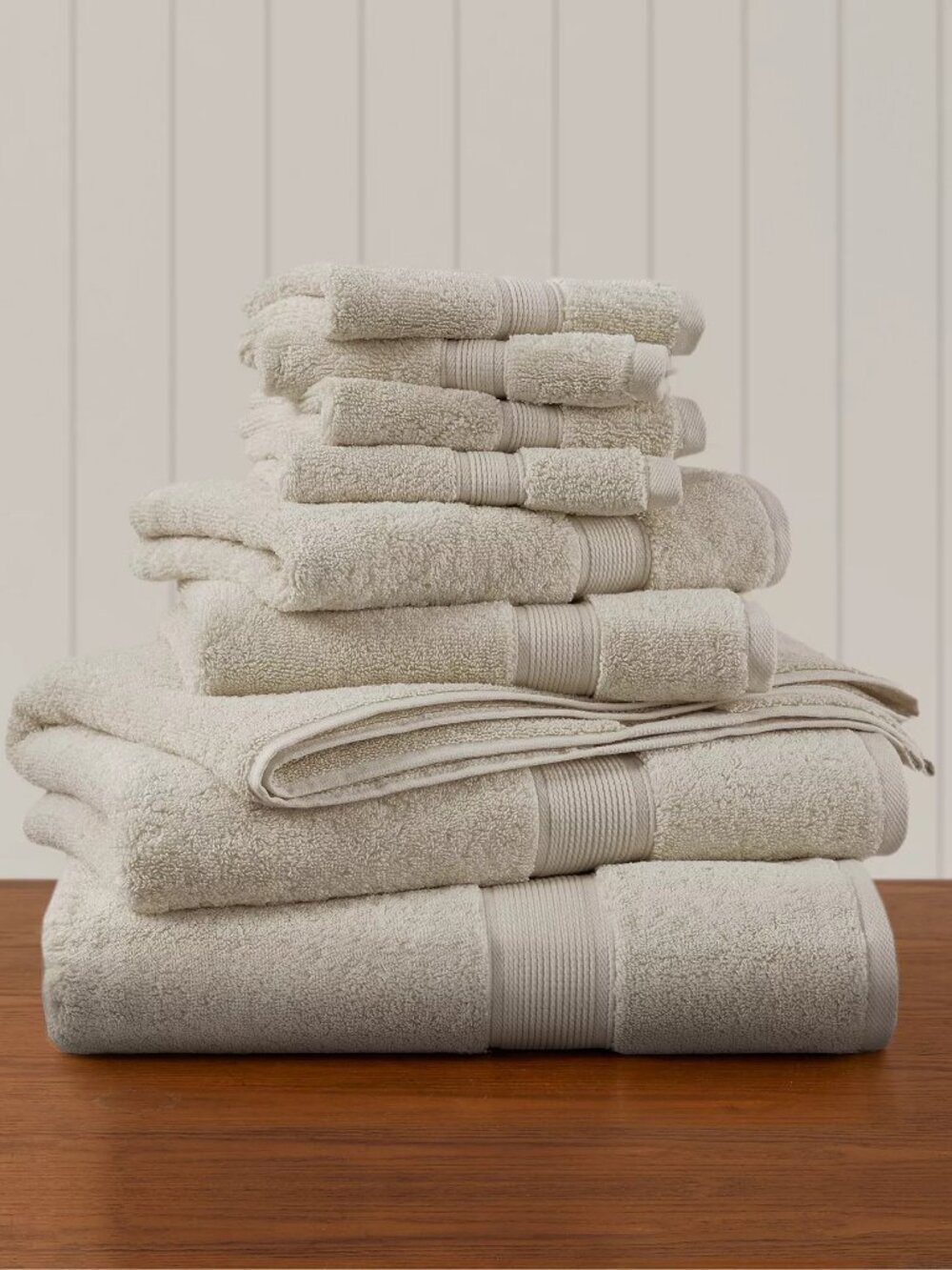 Madison Park Signature Ultra-Soft Cotton Absorbent 8-Pc. Towel Set Natutal
